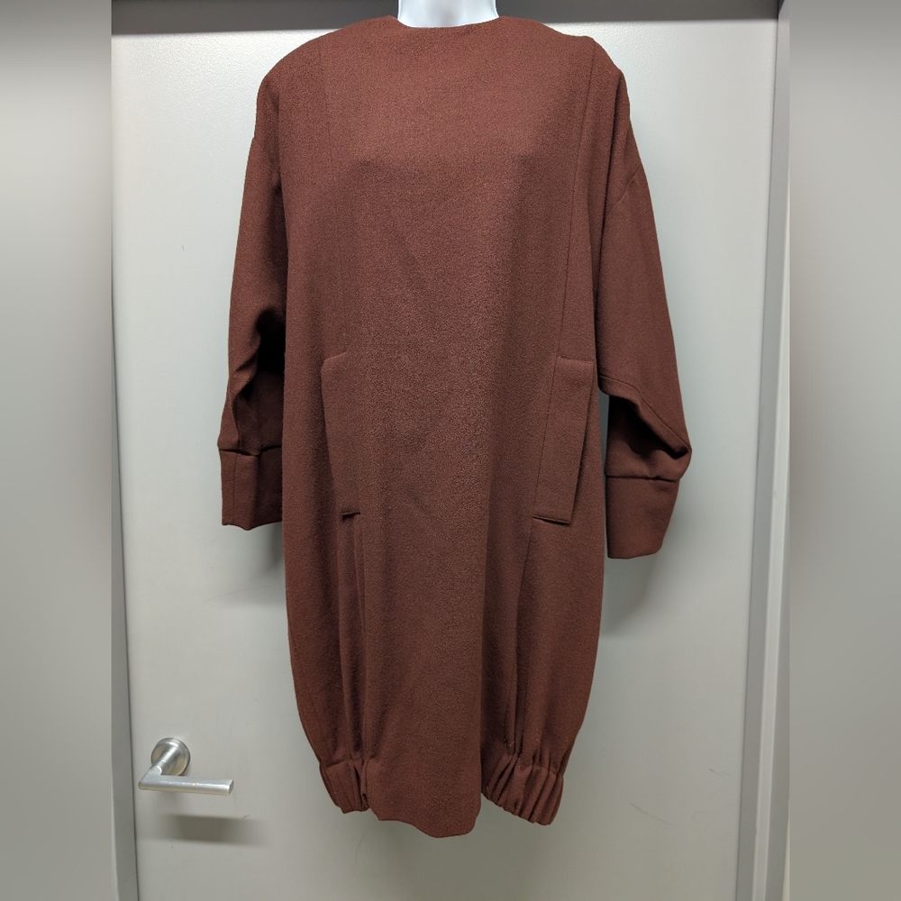 Chetta B Made In USA Elegant Brown Sweater Dress - Picture 1 of 6